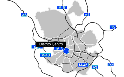 Mapa del distrito de Centro